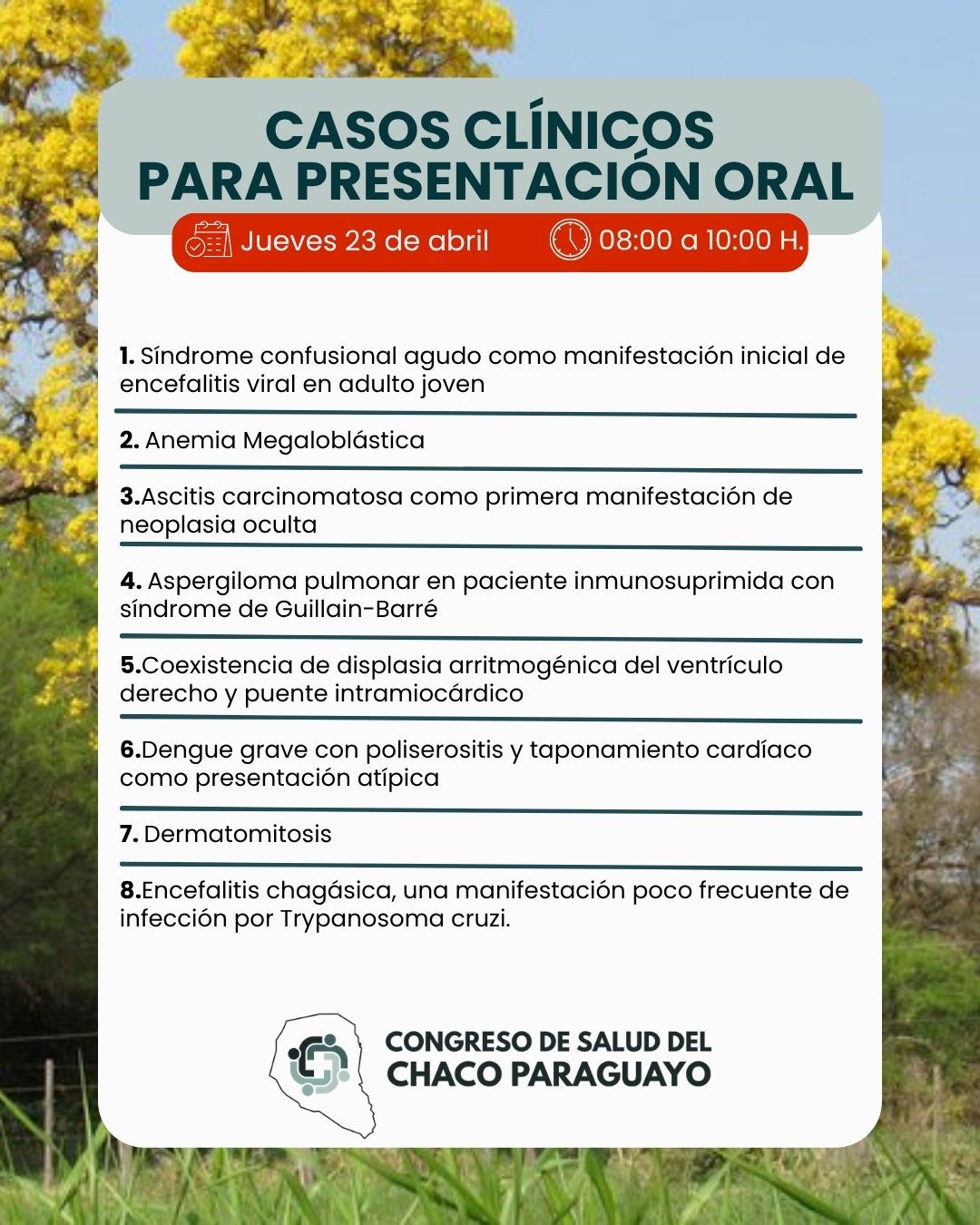 Casos Clínicos para presentación oral
